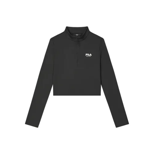 FILA MILANO Итальянская роскошная спортивная коллекция Трикотаж Женский Глубокий Черный
