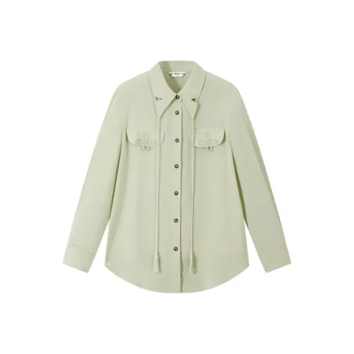 Pit Светло-зеленая Женская Рубашка