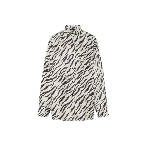 MOCO Рубашка Женская Серый Абрикос Леопардовый С принтом
