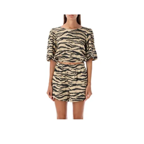 GANNI Хаки Женские Рубашки