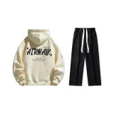 Set (Apricot (Fleece-Lined) + Black Jeans)  
Комплект (Абрикос (с флисовой подкладкой) + Черные джинсы)