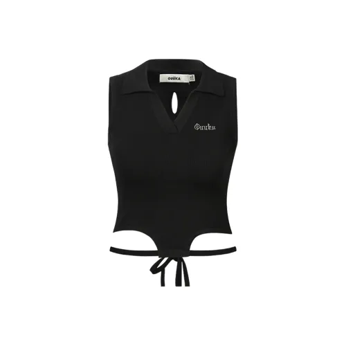 Guuka Hero Топ на бретелях Женский Черный