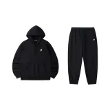 Комплект одежды (Глубокий черный топ-BK + Глубокий черный штаны-BK)