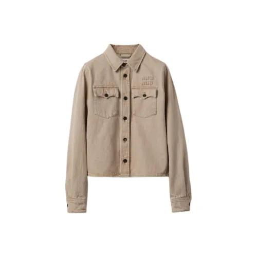 MIU MIU Светло-янтарные Женские Рубашки