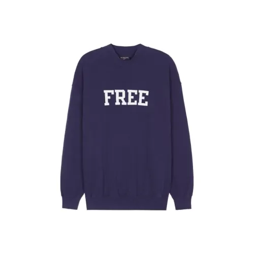 Balenciaga Свитшот Стандартный крой Женский Темно-синий