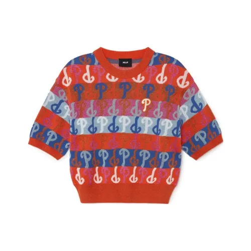 Mlb Base Logo Philadelphia Команда Трикотаж Женские Красный