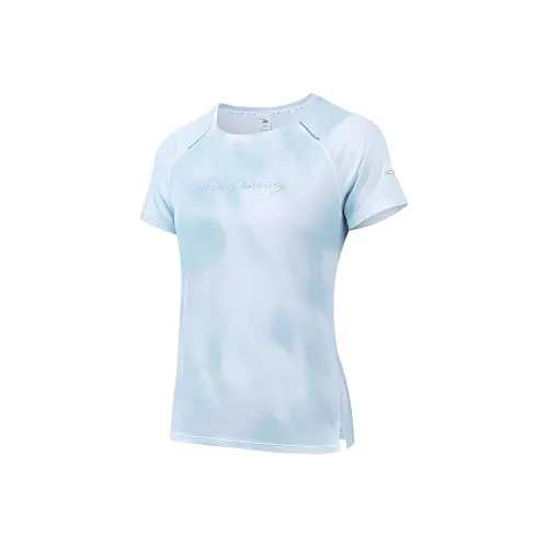 ANTA Running Collection Бег Т-Рубашка Женская Перистый Синий