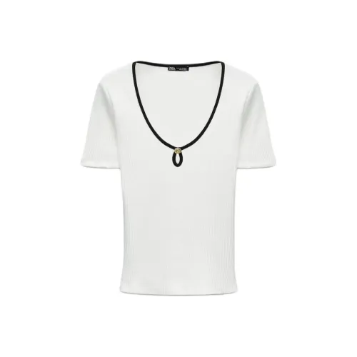 ZARA Белые Женские Футболки