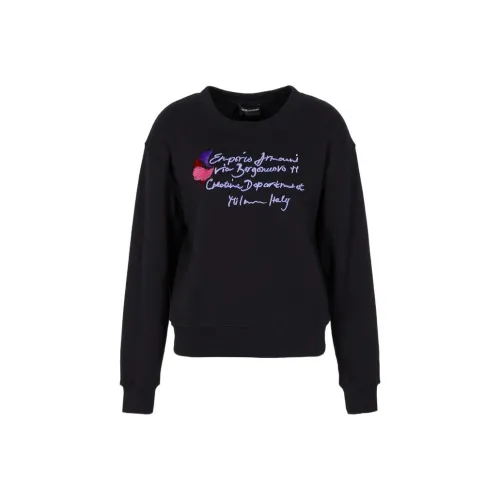 EMPORIO ARMANI Темно-синий Женские Свитшоты