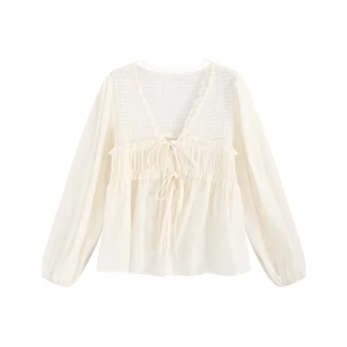 SNZX Абрикос Женские Рубашки