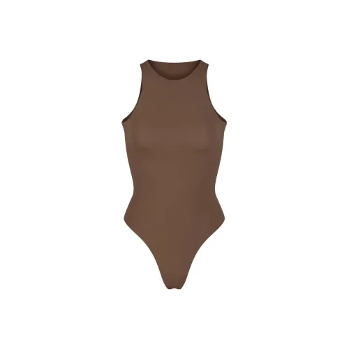 Skims Оливковый коричневый Женское боди