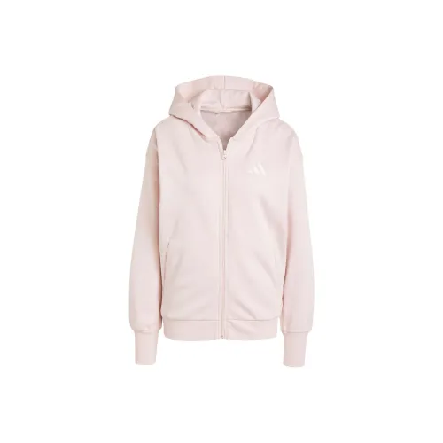 Adidas All Szn Флис Полузип Худи Куртка Женская Песочно-Коричневый Розовый