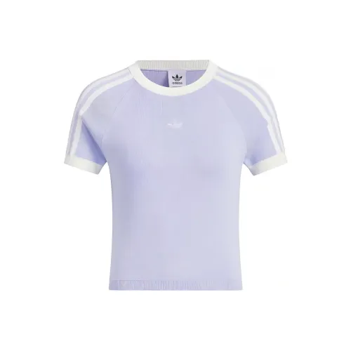 Adidas Originals Реглан-рукав Т-рубашка Женская Светло-фиолетовая