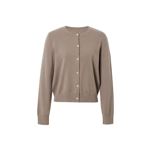 Hopeshow Трикотаж Женский Светлый Кофейный