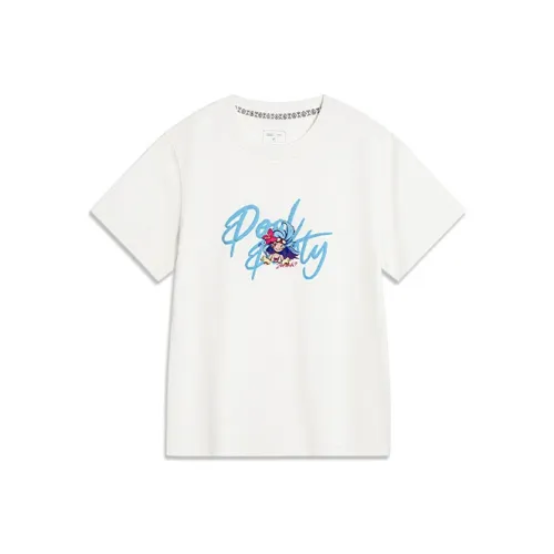 LINING x YINGXIONGLIANMENGYONGCHIPAIDUI LIANMINGKUAN Sports Life Collection Летняя футболка для женщин цвет сливовый