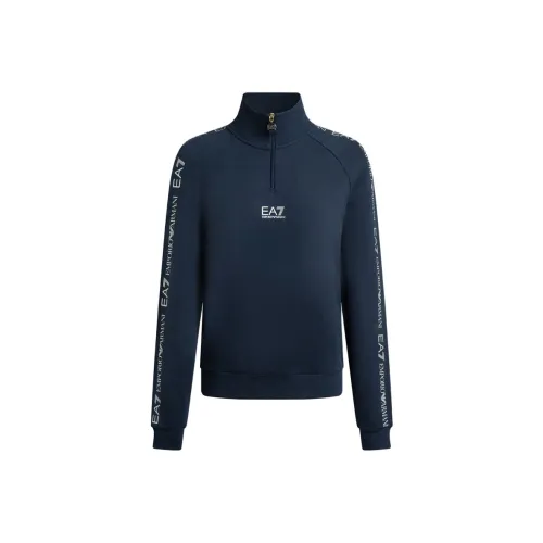 EMPORIO ARMANI FW23 Толстовка Женская Темно-синяя