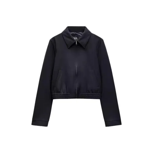 ZARA Trf Морской синий Женские Куртки