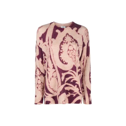 ETRO Бургундский Женские Кашемировые Свитеры
