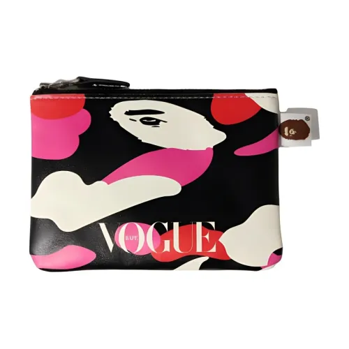 A BATHING APE VOGUE Коллаборация Кожа Клатч Женские Черный