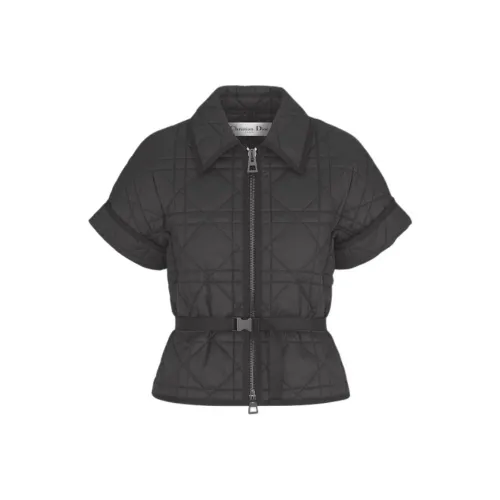 DIOR Macrocannage Короткий рукав Куртка Куртки и Пальто Женские Черный