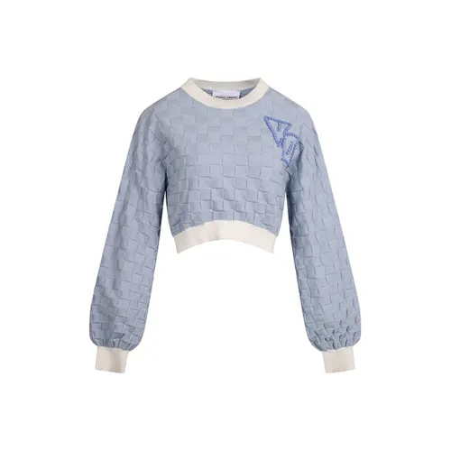 Valeria Obbaco Valeria Obbaco Luminous Collection Синий с Белым Lettering Женские Трикотаж