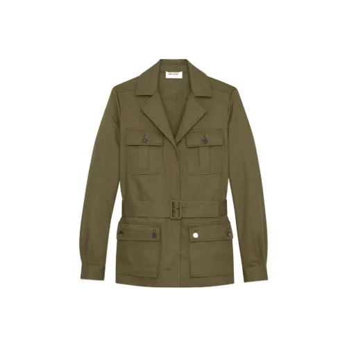 SAINT LAURENT Куртка Женская Хаки