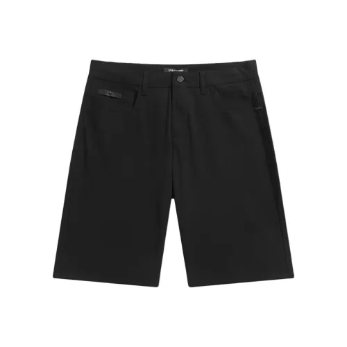 PEACEBIRD MEN Джинсовые шорты Мужской Деним Темно-черный 1