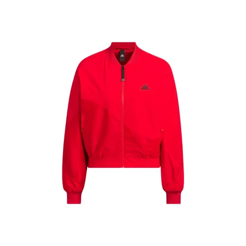 Adidas Year of the Dragon CNY series FW23 Куртки и пальто Женские Светло-алый