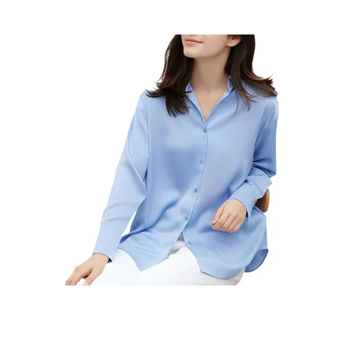 UNIQLO Аква-синий Женские Рубашки
