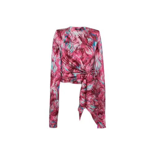 BALMAIN Женские рубашки красного цвета