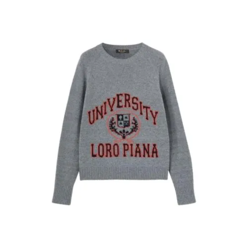 Loro Piana Серый Женские Кашемировые Свитеры