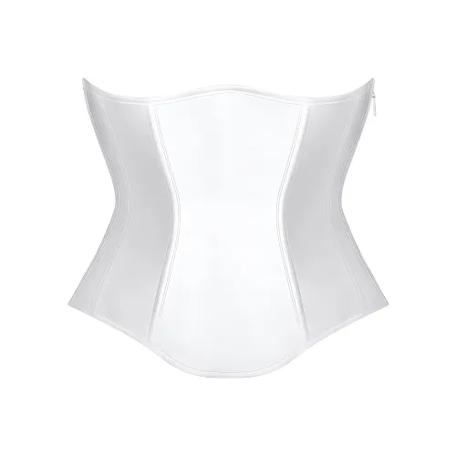 SKIMS Romance Сатин WASPIE CORSET Без бретелей Топ Женские Снег Снег