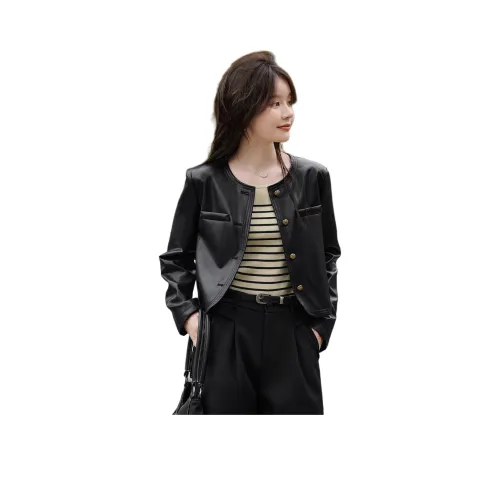 Mo Han Yi Mei Куртки Пальто Женские Черный