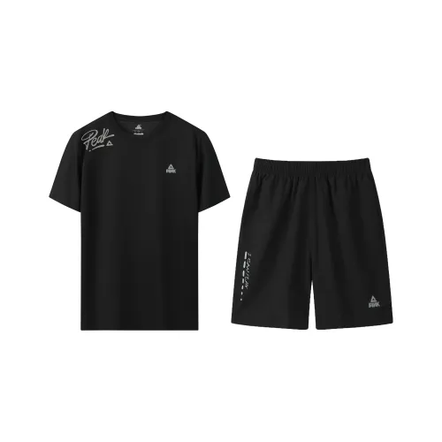 PEAK RIGHT Series Повседневная Спортивная Одежда Унисекс Двухкомпонентный Комплект Черный