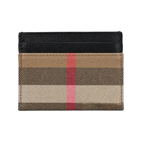 Burberry Мягкая кожа с цветным холстом держатель для карт мужской черный