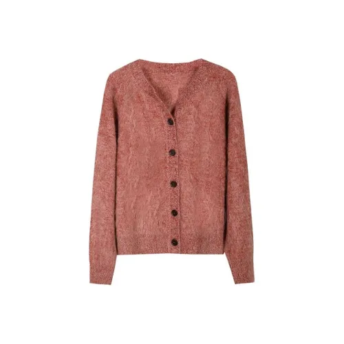 Self Who Кашемир Свитер Женские Оранжево-красный Цветочный Марля