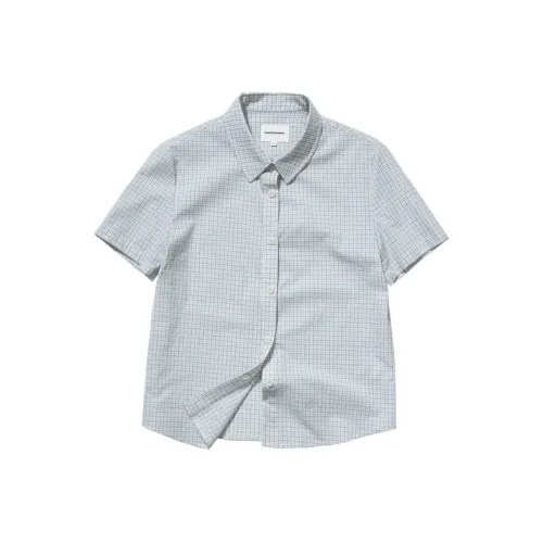 COUNTRY MOMENT Рубашка Унисекс Light Синяя Клетка