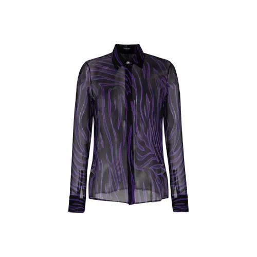 VERSACE Женские рубашки орхидейно-фиолетового цвета