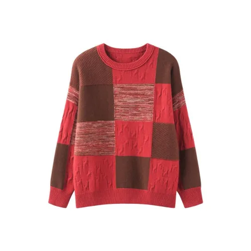 MAIGRE SIMHAT Кашемировый свитер мужской Fireplace красный