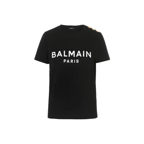 BALMAIN Черные Женские Т-рубашки
