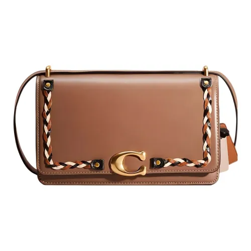 COACH Bandit Телячья кожа Конверт Сумка Сумка через плечо Сумка на плечо Женская Коричневая