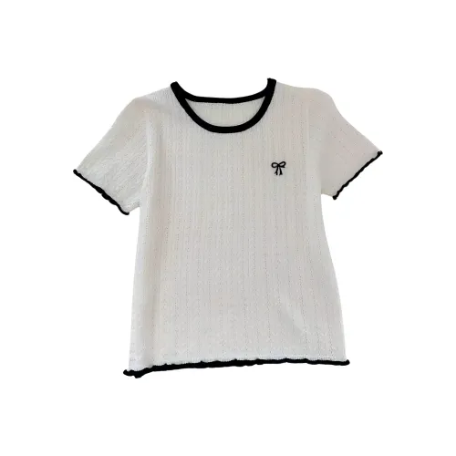 VKXOW Комплект с короткими рукавами T-рубашка Женская Белая