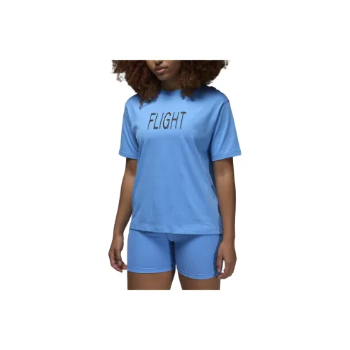 Джордан Рукав с спущенным плечом T-рубашка Женская Прибрежный синий