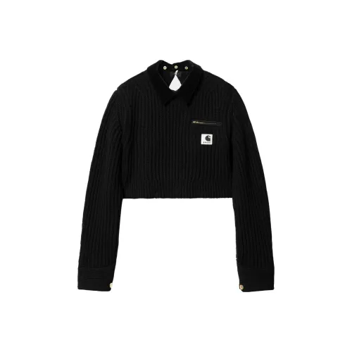 sacai X Carhartt WIP FW23 Co Branded SERIES Черный Женские Трикотаж