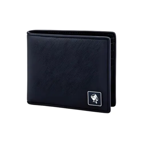 PORTER Галька текстура Коровья кожа Кошелек Унисекс Темно-синий