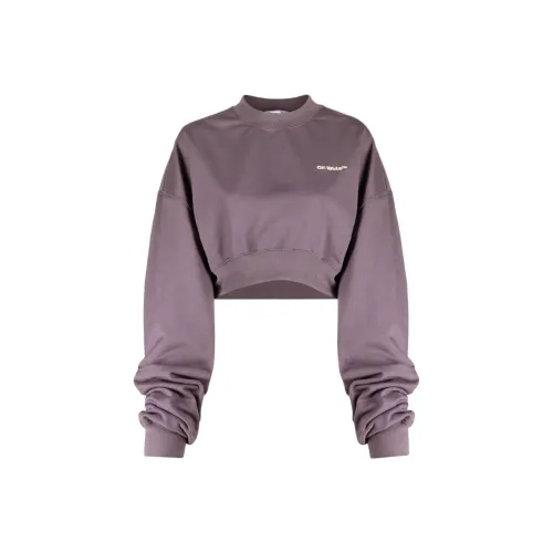 Off Белый фиолетовый Женские Свитшоты