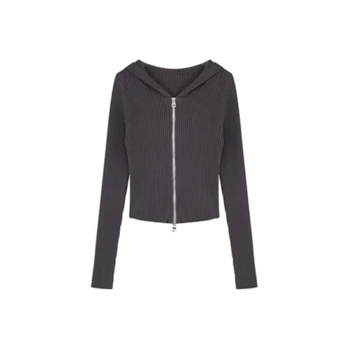 CHENXI HE Угольно-серый Женские Трикотаж