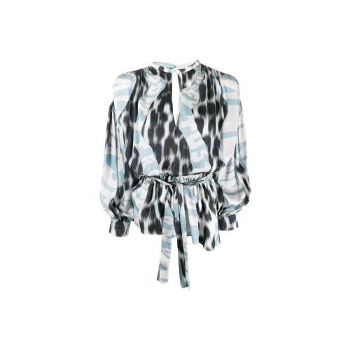 Just Cavalli Синие Женские Футболки