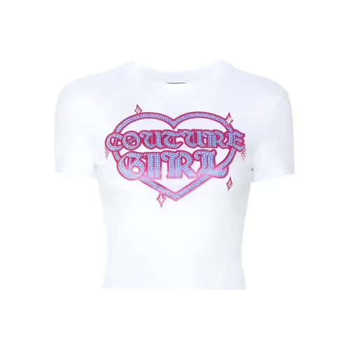 VERSACE JEANS COUTURE Стандартная T-рубашка Женская Белая