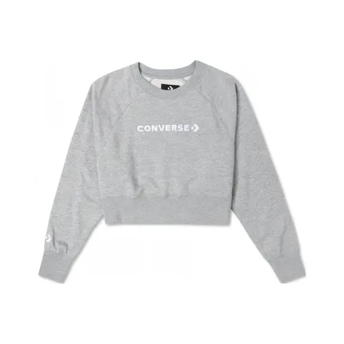 Конверс Светло-серый Женские Свитшоты